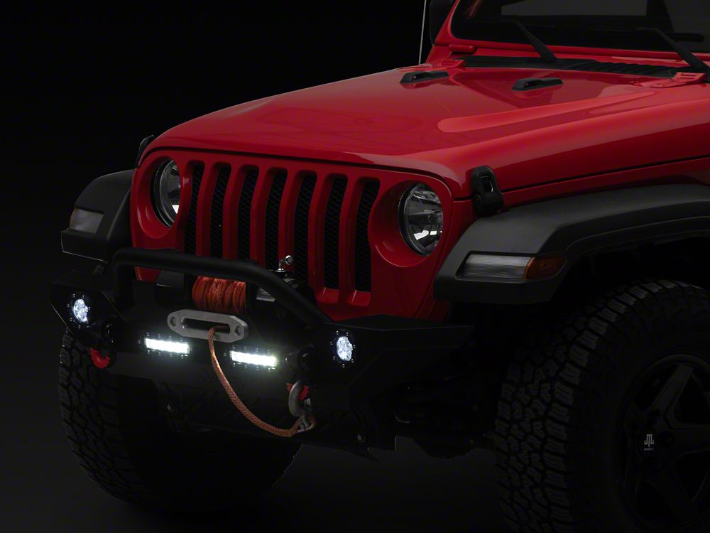 Jeep Licensed by RedRock Trail Force HD Front Bumper with LED Lights (18-26 Jeep Wrangler JL)