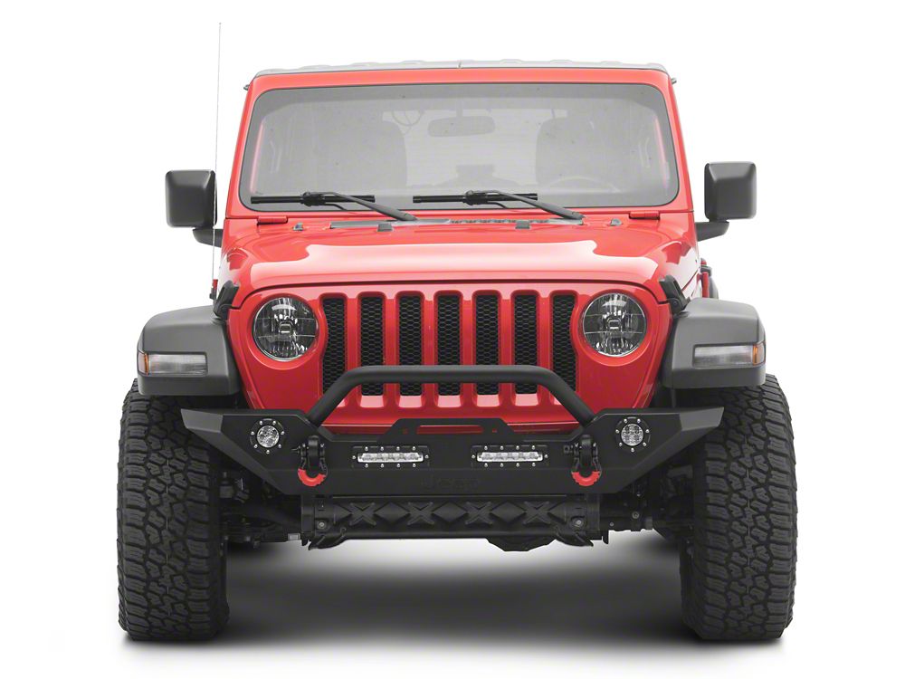 Jeep Licensed by RedRock Trail Force HD Front Bumper with LED Lights (18-26 Jeep Wrangler JL)