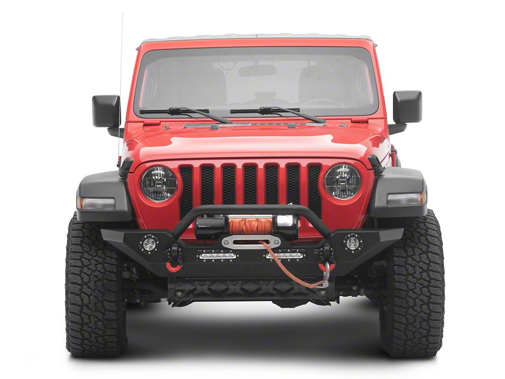 Jeep Licensed by RedRock Trail Force HD Front Bumper with LED Lights (18-26 Jeep Wrangler JL)