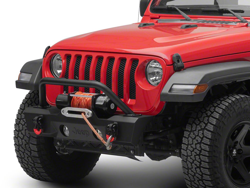 Jeep Licensed by RedRock Attack Stubby Winch Front Bumper (18-26 Jeep Wrangler JL)