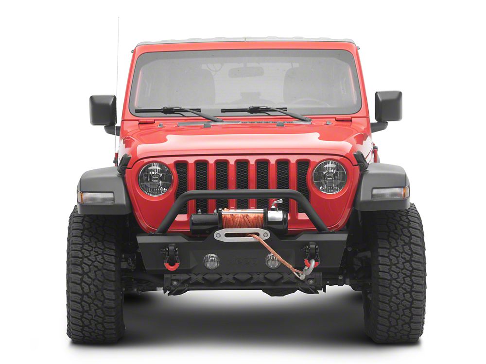 Jeep Licensed by RedRock Attack Stubby Winch Front Bumper (18-26 Jeep Wrangler JL)