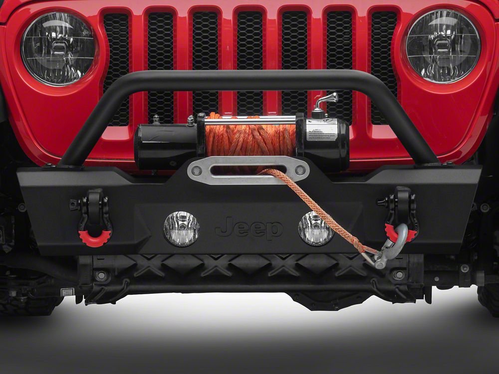 Jeep Licensed by RedRock Attack Stubby Winch Front Bumper (18-26 Jeep Wrangler JL)