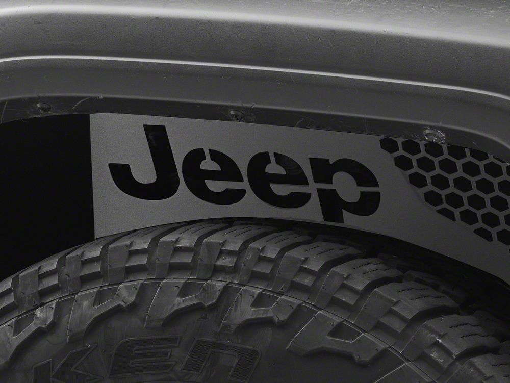 Jeep Licensed by RedRock Aluminum Inner Fender Liners; Front (18-26 Jeep Wrangler JL)