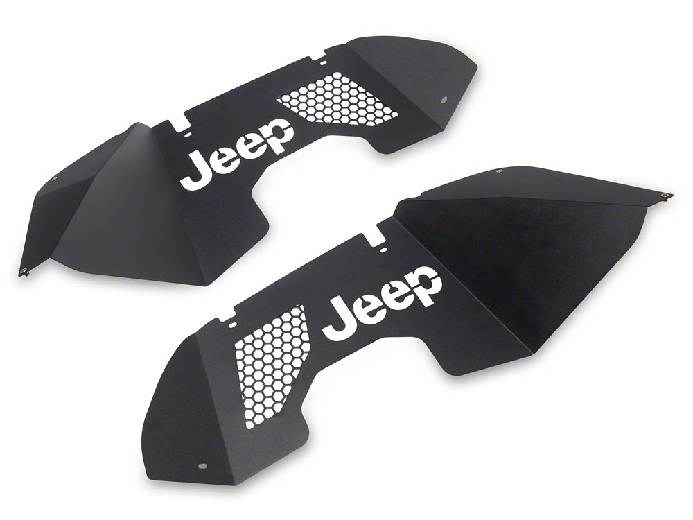 Jeep Licensed by RedRock Aluminum Inner Fender Liners; Front (18