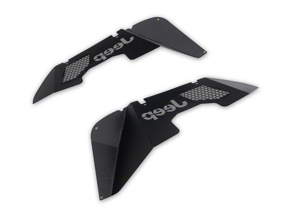 Jeep Licensed by RedRock Aluminum Inner Fender Liners; Front (18-26 Jeep Wrangler JL)