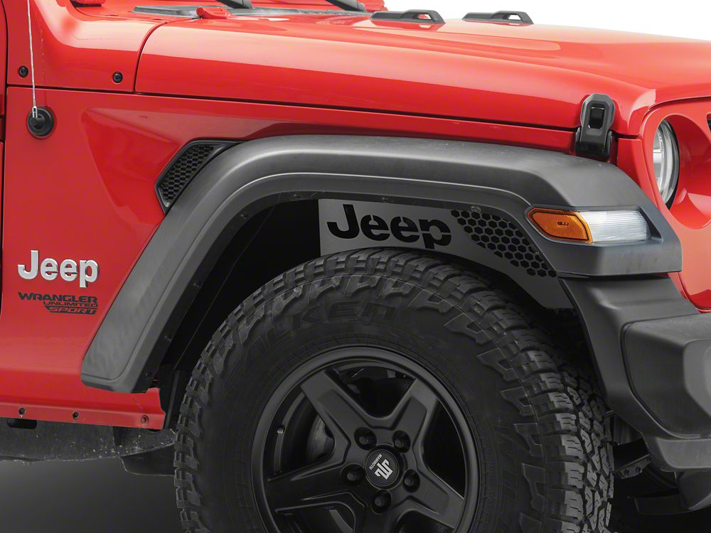 Jeep Licensed by RedRock Aluminum Inner Fender Liners; Front (18-26 Jeep Wrangler JL)