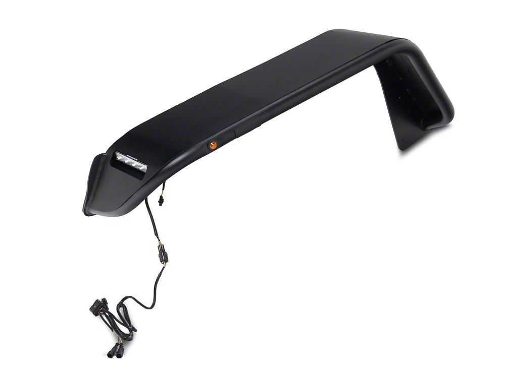 Jeep Licensed by RedRock Tubular Fender Flares with LED DRL and Marker Lights; Front (18-26 Jeep Wrangler JL)