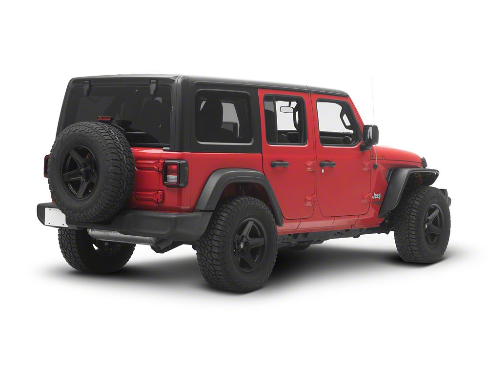 Jeep Licensed by RedRock Tubular Fender Flares with LED DRL and Marker Lights; Front (18-26 Jeep Wrangler JL)
