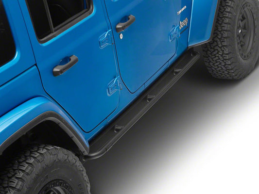 Jeep Licensed by RedRock Enhanced Rubi Rails; Textured Black (18-26 Jeep Wrangler JL 4-Door)