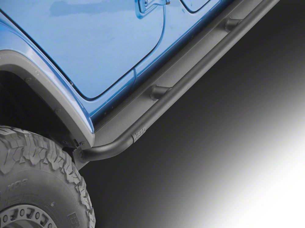 Jeep Licensed by RedRock Enhanced Rubi Rails; Textured Black (18-26 Jeep Wrangler JL 4-Door)