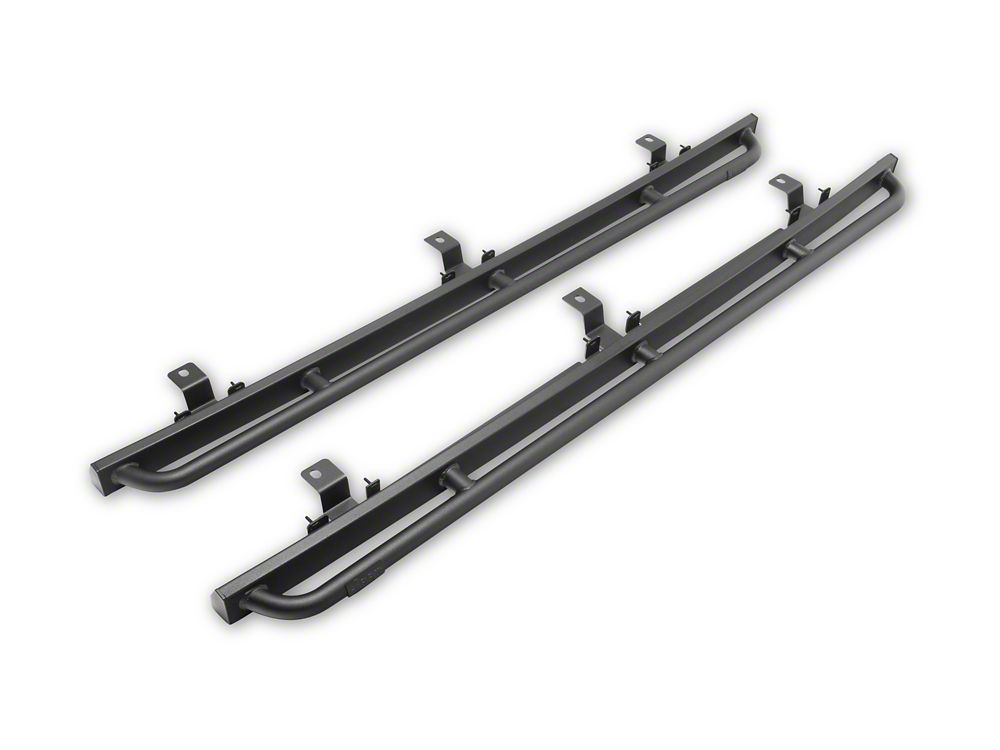 Jeep Licensed by RedRock Enhanced Rubi Rails; Textured Black (18-26 Jeep Wrangler JL 4-Door)