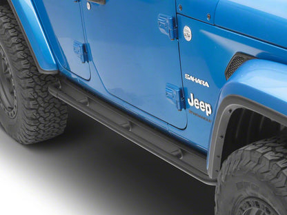Jeep Licensed by RedRock Enhanced Rubi Rails; Textured Black (18-26 Jeep Wrangler JL 4-Door)