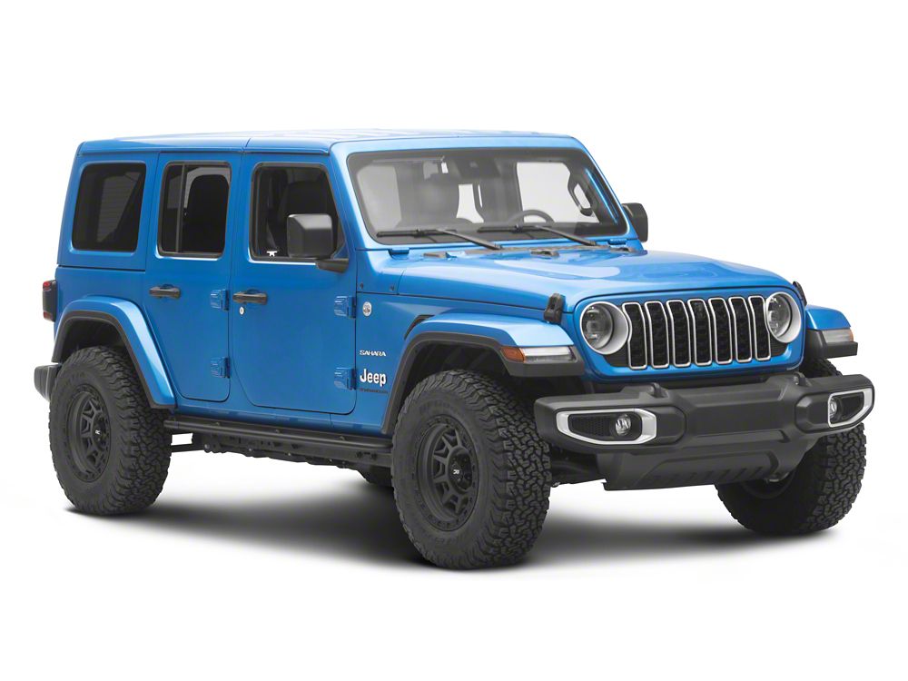 Jeep Licensed by RedRock Enhanced Rubi Rails; Textured Black (18-26 Jeep Wrangler JL 4-Door)