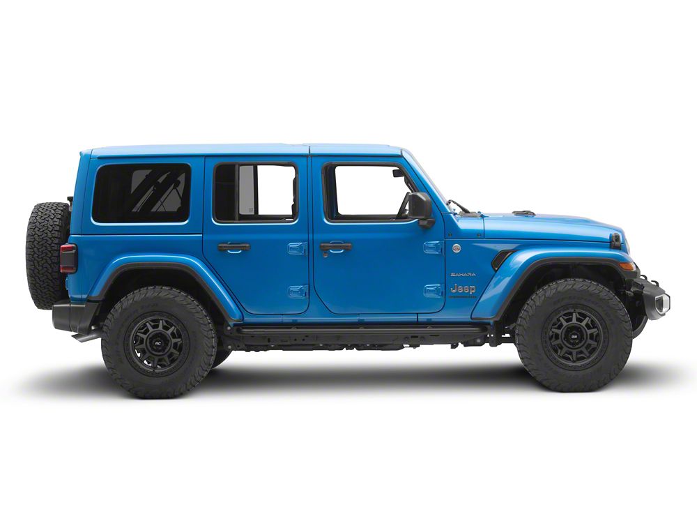 Jeep Licensed by RedRock Enhanced Rubi Rails; Textured Black (18-26 Jeep Wrangler JL 4-Door)