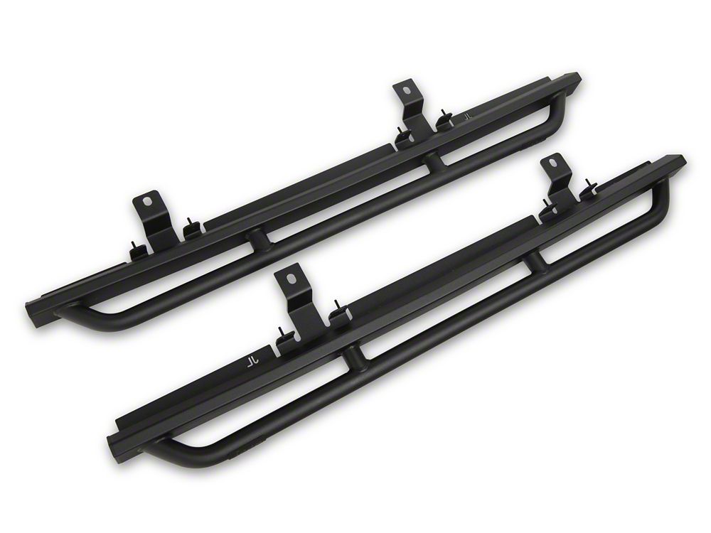 Jeep Licensed by RedRock Enhanced Rubi Rails; Textured Black (18-26 Jeep Wrangler JL 2-Door)