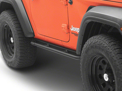 Jeep Licensed by RedRock Enhanced Rubi Rails; Textured Black (18-26 Jeep Wrangler JL 2-Door)