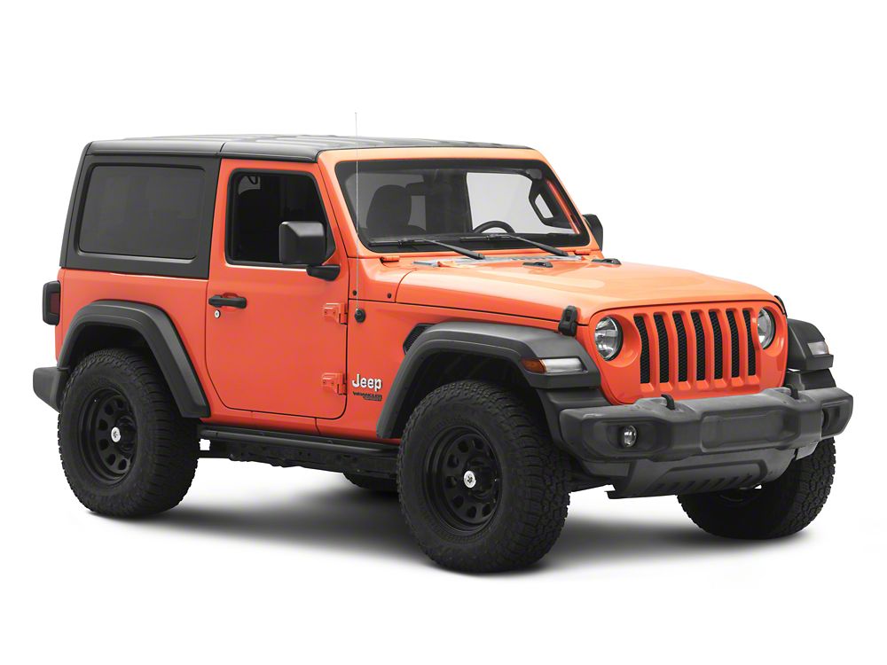 Jeep Licensed by RedRock Enhanced Rubi Rails; Textured Black (18-26 Jeep Wrangler JL 2-Door)