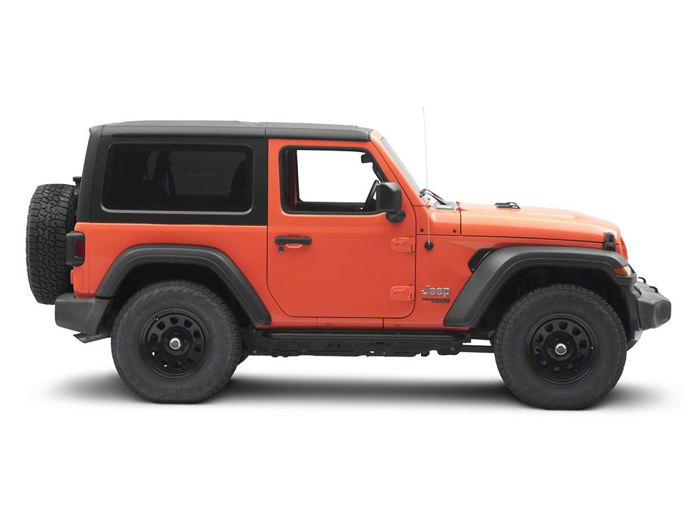 Jeep Licensed by RedRock Enhanced Rubi Rails; Textured Black (18-26 Jeep Wrangler JL 2-Door)