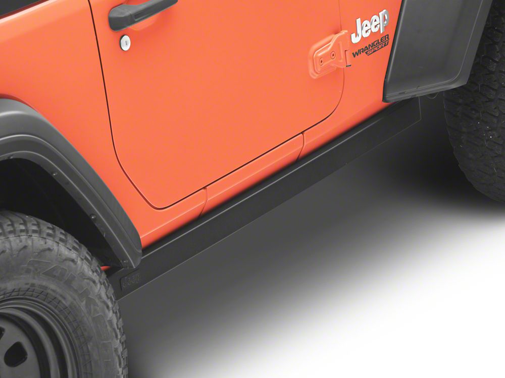Jeep Licensed by RedRock Rubi Rails; Textured Black (18-26 Jeep Wrangl ...