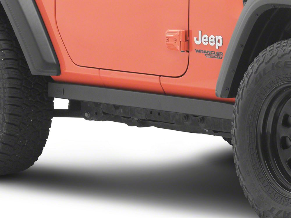 Jeep Licensed by RedRock Rubi Rails; Textured Black (18-26 Jeep