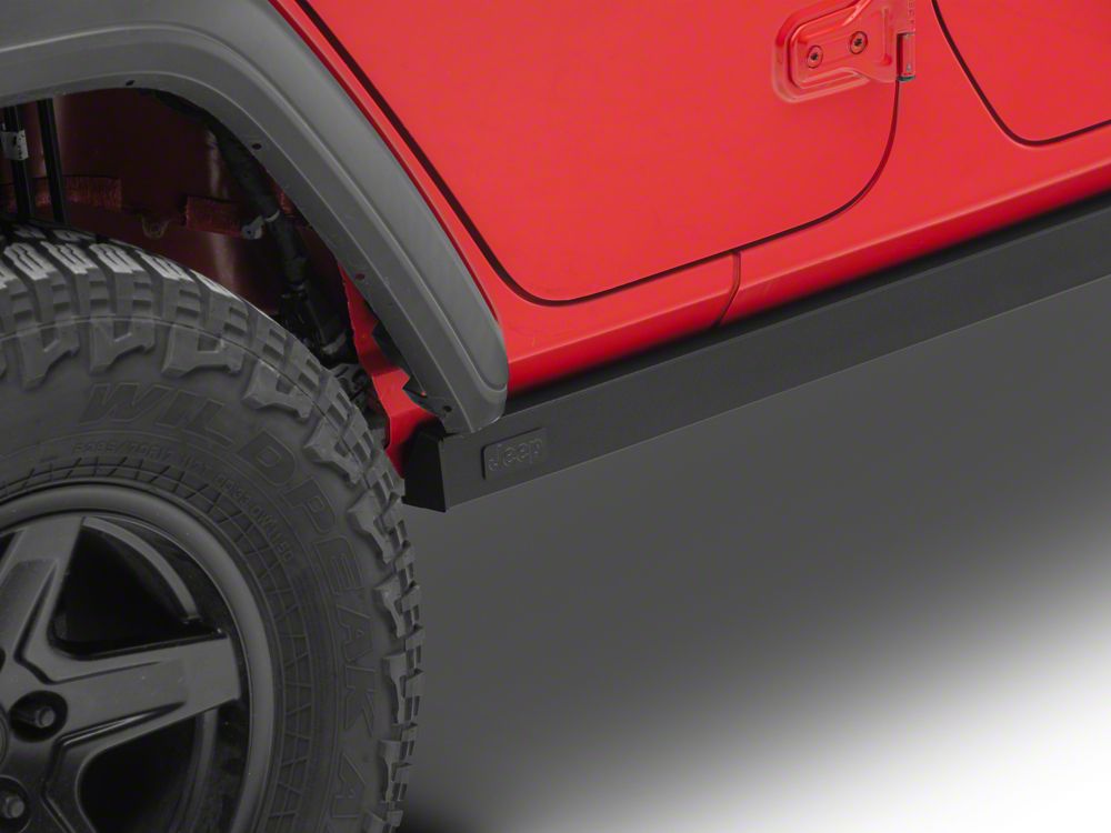 Jeep Licensed by RedRock Rubi Rails; Textured Black (18-26 Jeep