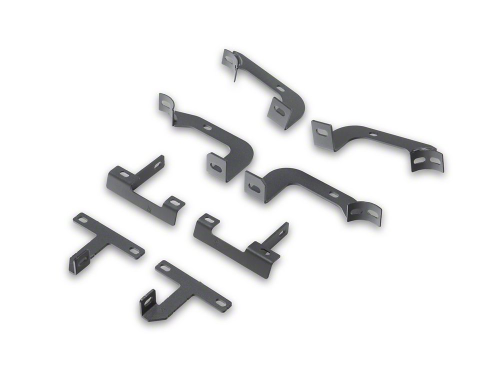 Jeep Licensed by RedRock 3-Inch Round Curved Side Step Bars; Textured Black (18-26 Jeep Wrangler JL 2-Door)