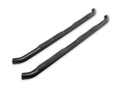 Jeep Licensed by RedRock 3-Inch Round Curved Side Step Bars; Textured Black (18-26 Jeep Wrangler JL 4-Door)