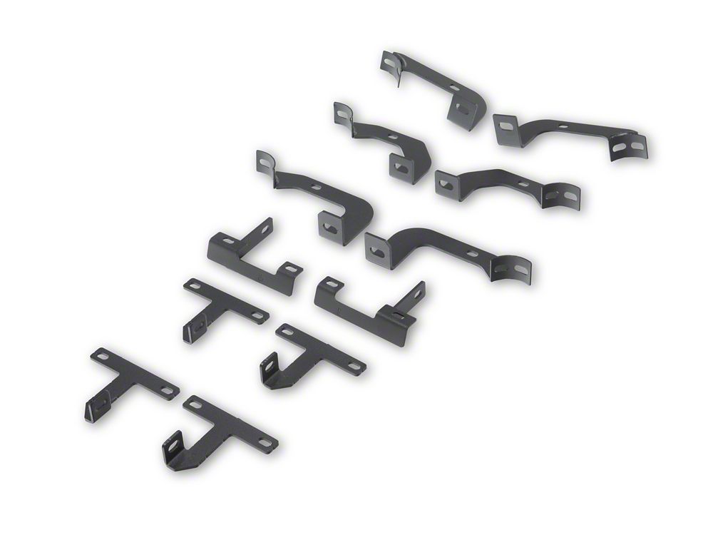 Jeep Licensed by RedRock 3-Inch Round Curved Side Step Bars; Textured Black (18-26 Jeep Wrangler JL 4-Door)