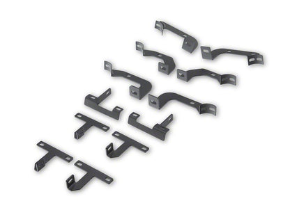 Jeep Licensed by RedRock 3-Inch Round Curved Side Step Bars; Textured Black (18-26 Jeep Wrangler JL 4-Door)