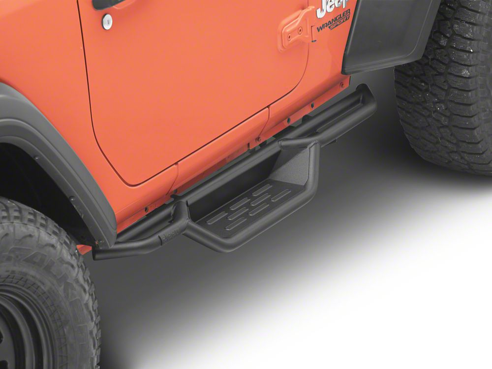 Jeep Licensed by RedRock HD Drop Side Step Bars (18-26 Jeep Wrangler JL 2-Door)