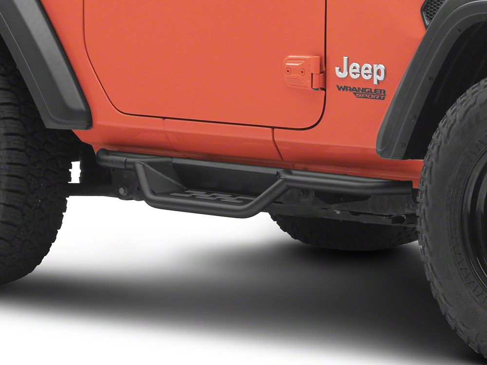 Jeep Licensed by RedRock HD Drop Side Step Bars (18-26 Jeep Wrangler JL 2-Door)