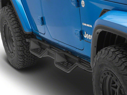 Jeep Licensed by RedRock HD Drop Side Step Bars (18-26 Jeep Wrangler JL 4-Door)
