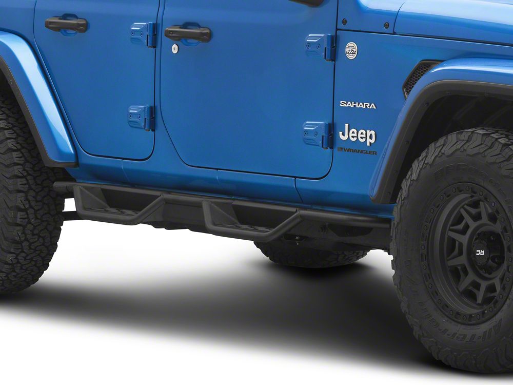 Jeep Licensed by RedRock HD Drop Side Step Bars (18-26 Jeep Wrangler JL 4-Door)