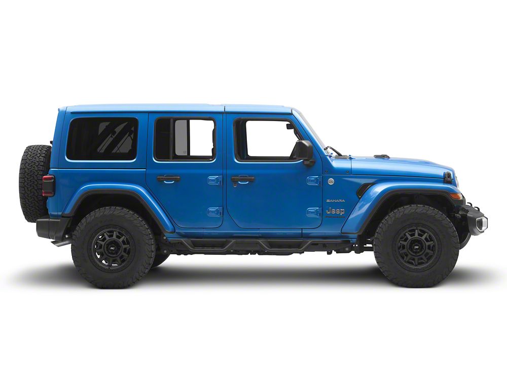 Jeep Licensed by RedRock HD Drop Side Step Bars (18-26 Jeep Wrangler JL 4-Door)