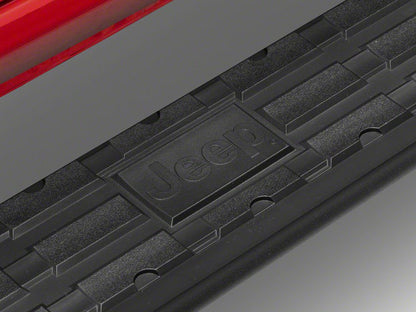 Jeep Licensed by RedRock Pinnacle Oval Bent End Side Step Bars; Textured Black (18-26 Jeep Wrangler JL 4-Door)