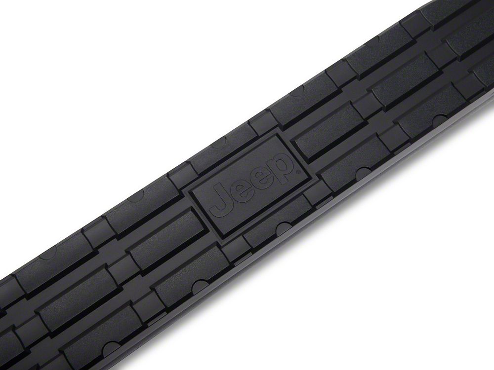 Jeep Licensed by RedRock Pinnacle Oval Bent End Side Step Bars; Textured Black (18-26 Jeep Wrangler JL 4-Door)