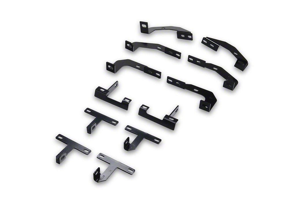 Jeep Licensed by RedRock Pinnacle Oval Bent End Side Step Bars; Textured Black (18-26 Jeep Wrangler JL 4-Door)