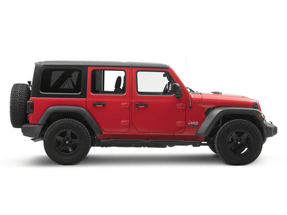 Jeep Licensed by RedRock Pinnacle Oval Bent End Side Step Bars; Textured Black (18-26 Jeep Wrangler JL 4-Door)