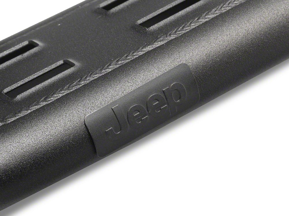 Jeep Licensed by RedRock Side Armor with Step Pads; Textured Black