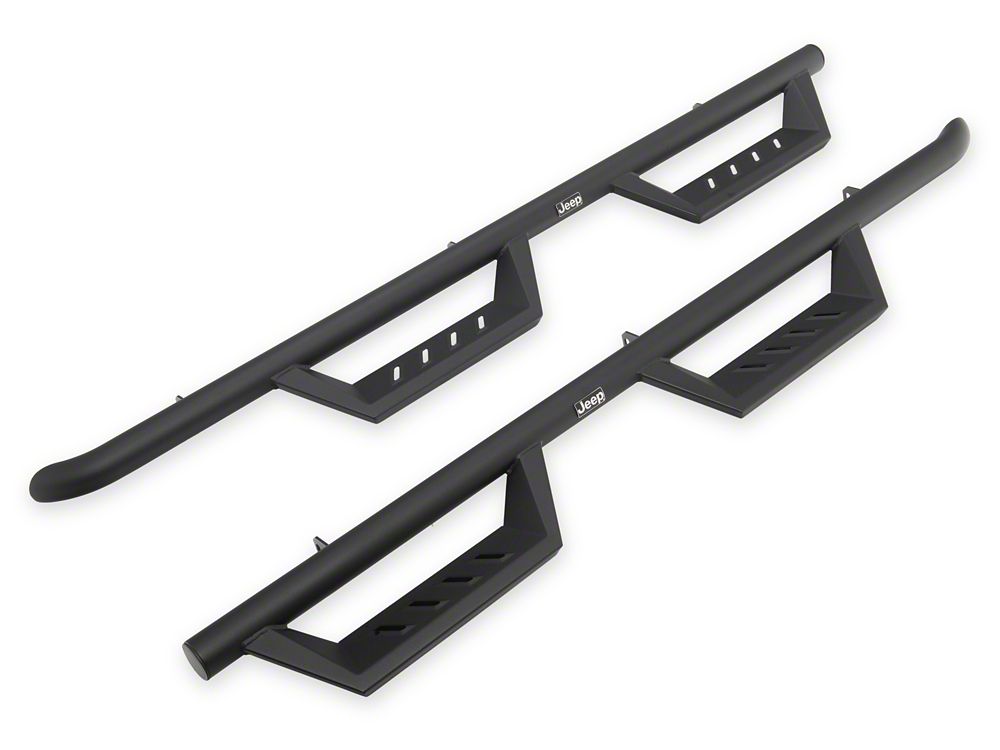 Jeep Licensed by RedRock Tubular Drop Side Step Bars (18-26 Jeep Wrangler JL 4-Door)