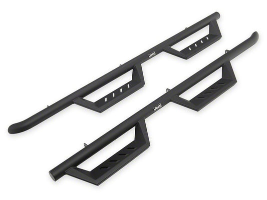Jeep Licensed by RedRock Tubular Drop Side Step Bars (18-26 Jeep Wrangler JL 4-Door)