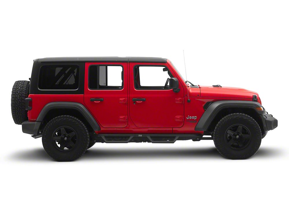 Jeep Licensed by RedRock Tubular Drop Side Step Bars (18-26 Jeep Wrangler JL 4-Door)