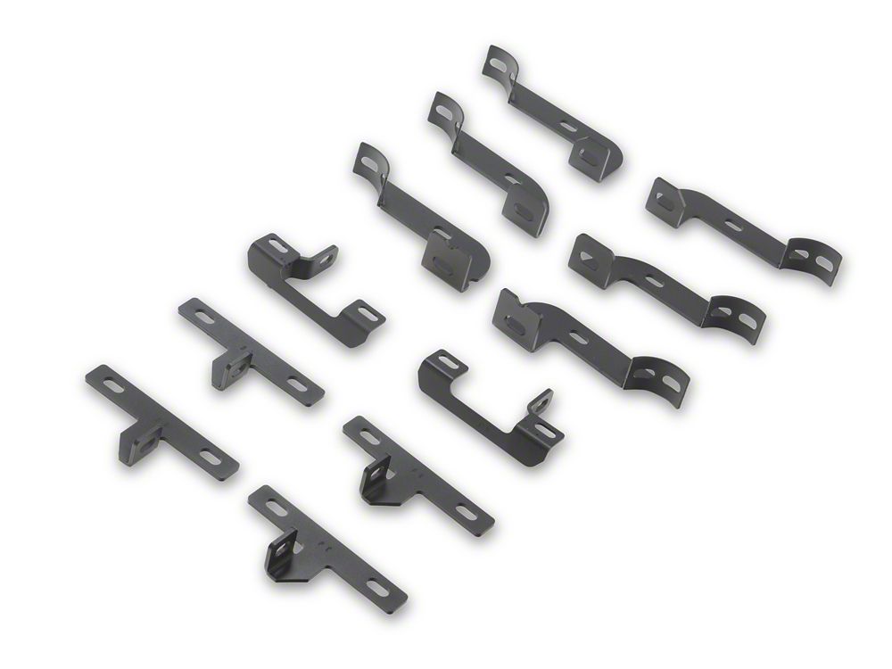 Jeep Licensed by RedRock Tubular Drop Side Step Bars; Fine Textured Black (18-26 Jeep Wrangler JL 4-Door)