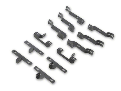 Jeep Licensed by RedRock Tubular Drop Side Step Bars; Fine Textured Black (18-26 Jeep Wrangler JL 4-Door)