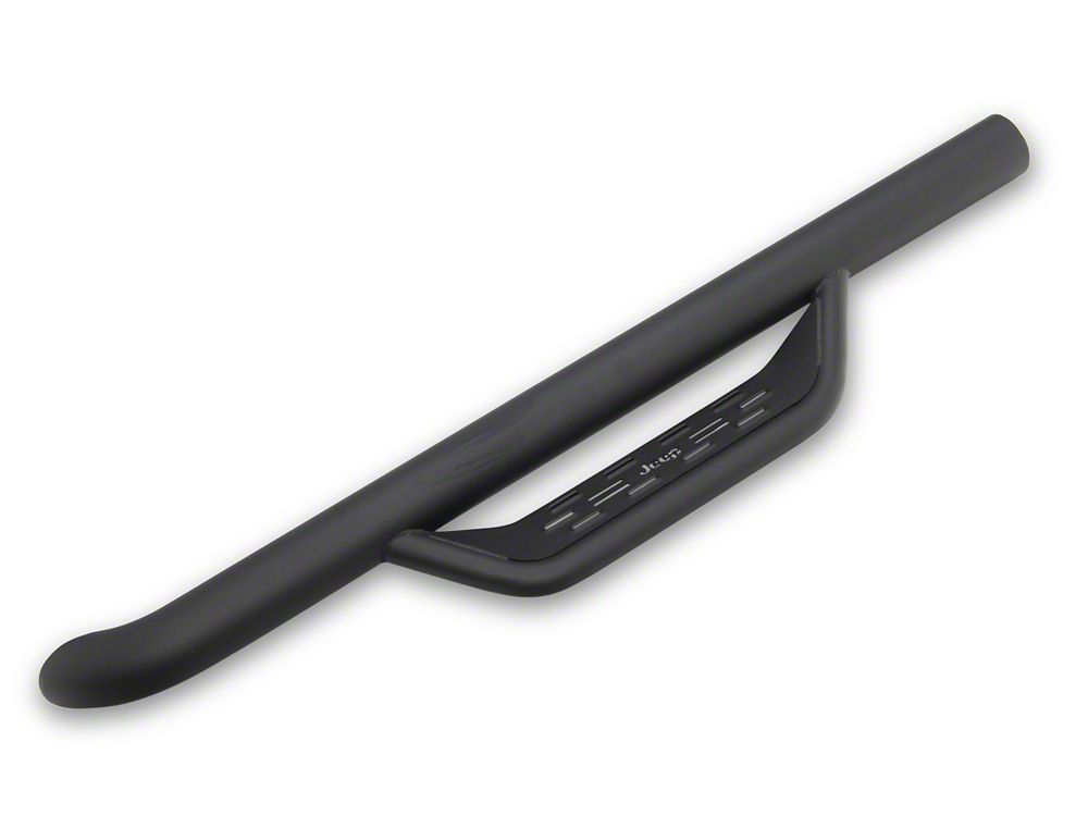Jeep Licensed by RedRock Tubular Drop Side Step Bars; Fine Textured Black (18-26 Jeep Wrangler JL 2-Door)