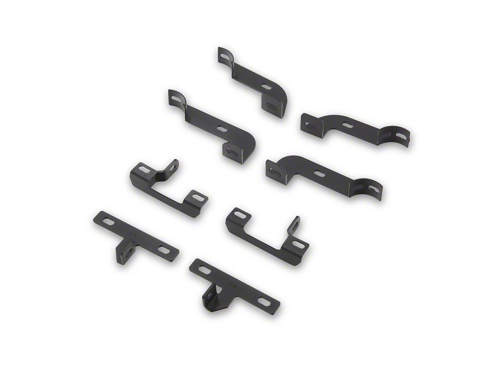Jeep Licensed by RedRock Tubular Drop Side Step Bars; Fine Textured Black (18-26 Jeep Wrangler JL 2-Door)