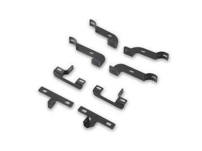 Jeep Licensed by RedRock Tubular Drop Side Step Bars; Fine Textured Black (18-26 Jeep Wrangler JL 2-Door)