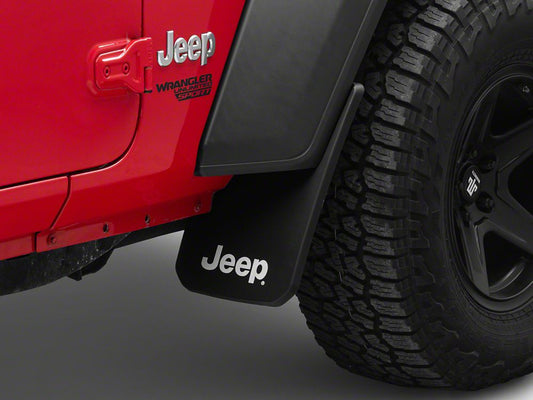 Jeep Licensed by RedRock Custom Molded Mud Guards; Front and Rear (18-26 Jeep Wrangler JL)