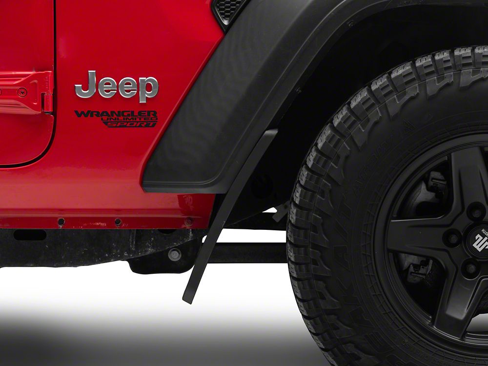 Jeep Licensed by RedRock Custom Molded Mud Guards; Front and Rear