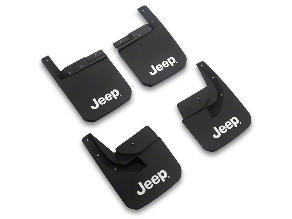 jeepJL 18-22 レッドロックカスタムモールドマッドガードフロントとリア Jeep Licensed by RedRock Custom Molded Mud Guards; Front and Rear